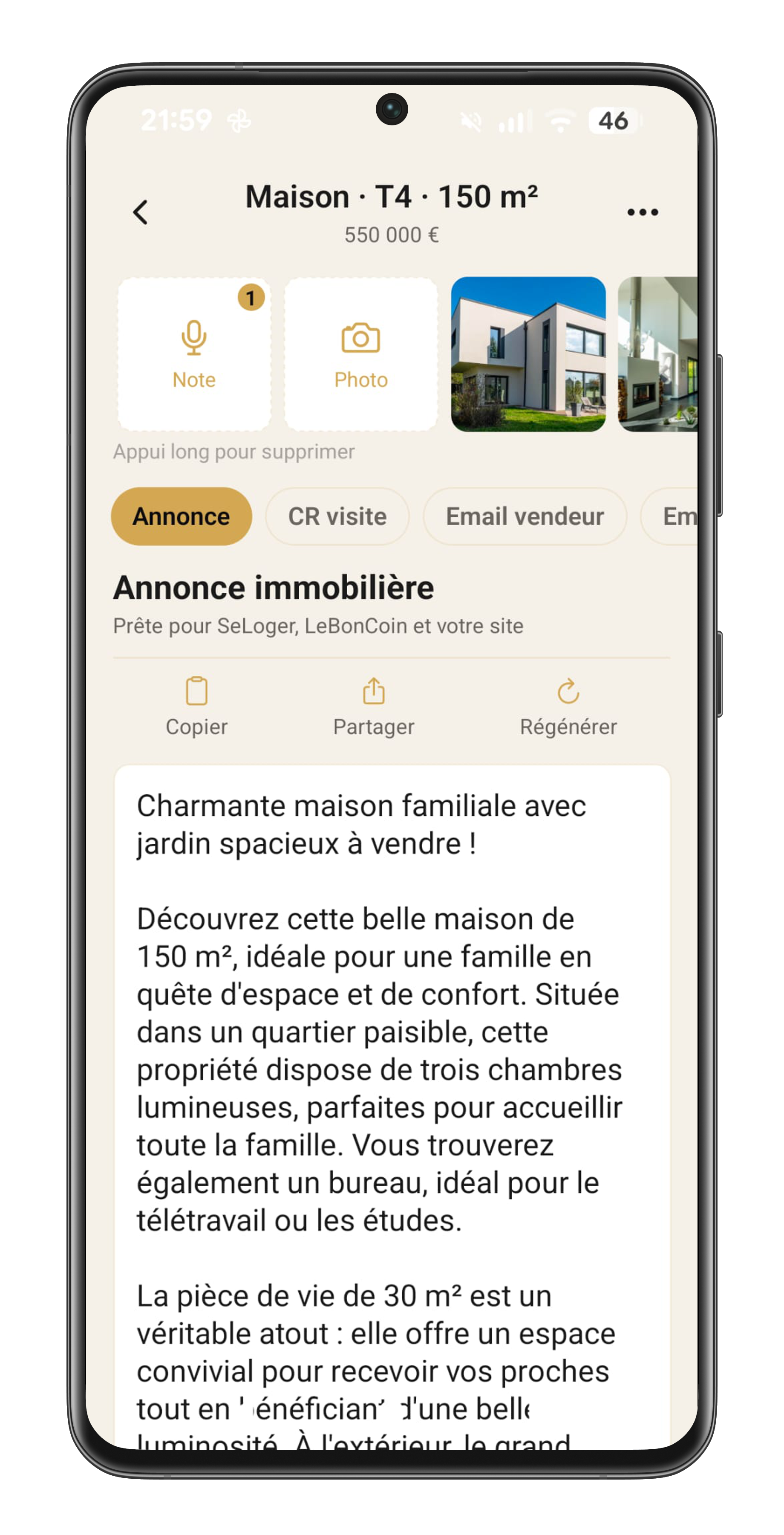 Fiche détail bien mode clair